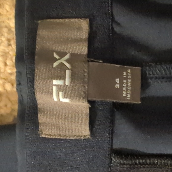 FLX Navy Athletic Gold Straight Leg Men's Pants Size 34 - Picture 2 of 8